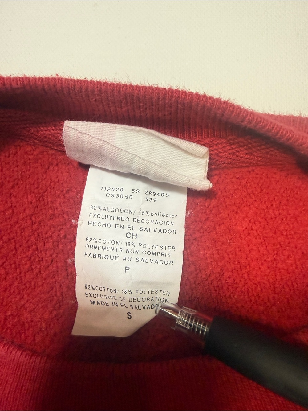 Champion Reverse Weave Small Red Crewneck Sweatshirt - Picture 5 of 9